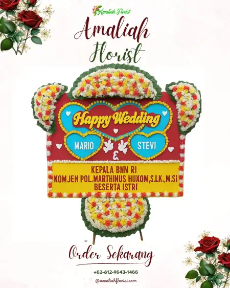 Papan Bunga Pernikahan Tingginambut